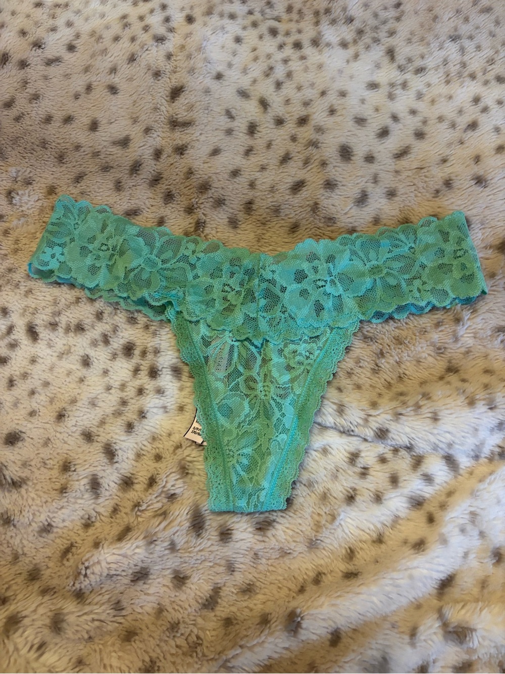 Victoria's Secret Green Lace Thong Panty